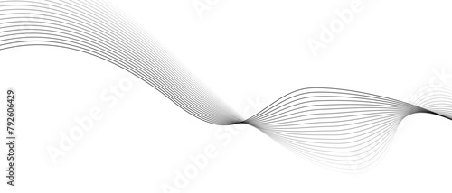 曲線・流線・ウェーブ　バナー背景　背景透過　2