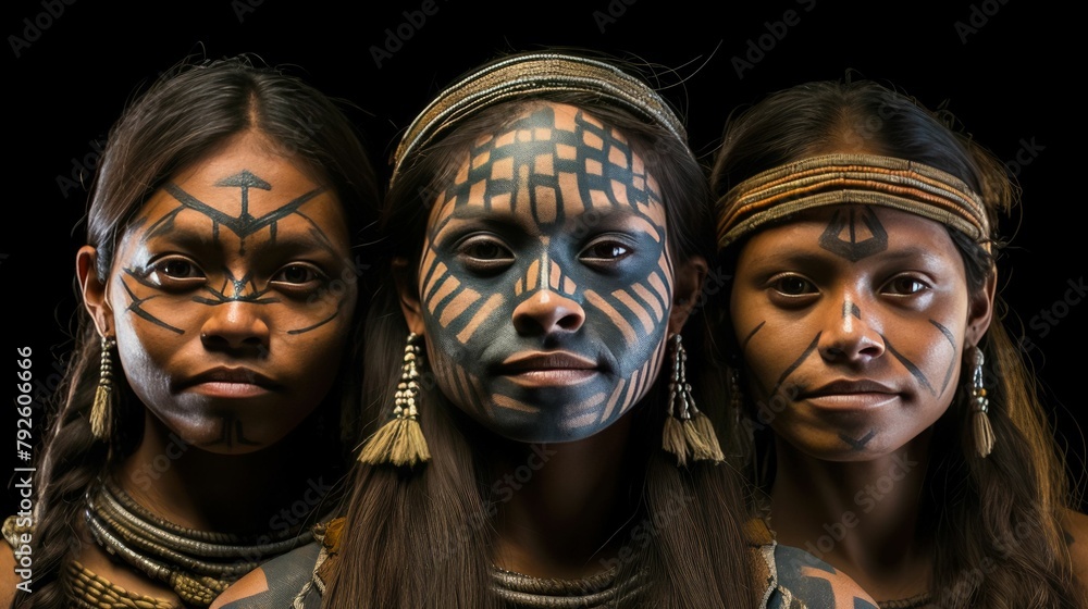 The portraits of indigenous tribes in the Amazon rainforest capture intimate moments that convey a deep emotional connection to their heritage. The images reveal the pride, resilience, and unique cult