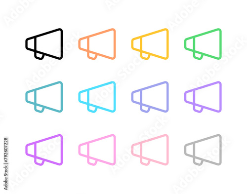 Editable director bullhorn, megaphone, marketing vector icon. Movie, cinema, entertainment. Part of a big icon set family. Perfect for web and app interfaces, presentations, infographics, etc