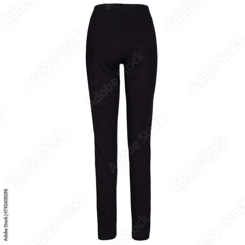 Classic Black Fitted Pants, isolatet to wihte bacground.