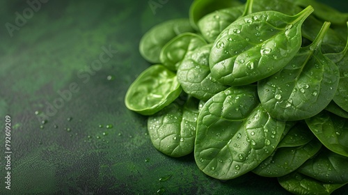 Spinach leaves. AI generate illustration
