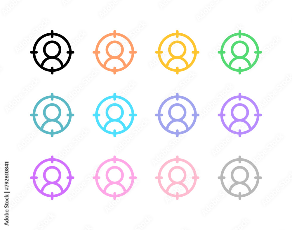 Editable target user customer vector icon. SEO, marketing, business. Part of a big icon set family. Perfect for web and app interfaces, presentations, infographics, etc Editable target user customer vector icon. SEO, marketing, business. Part of a big icon set family. Perfect for web and app interfaces, presentations, infographics, etc