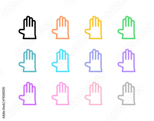Editable rubber glove vector icon. Industry, household, gardening, landscaping. Part of a big icon set family. Perfect for web and app interfaces, presentations, infographics, etc
