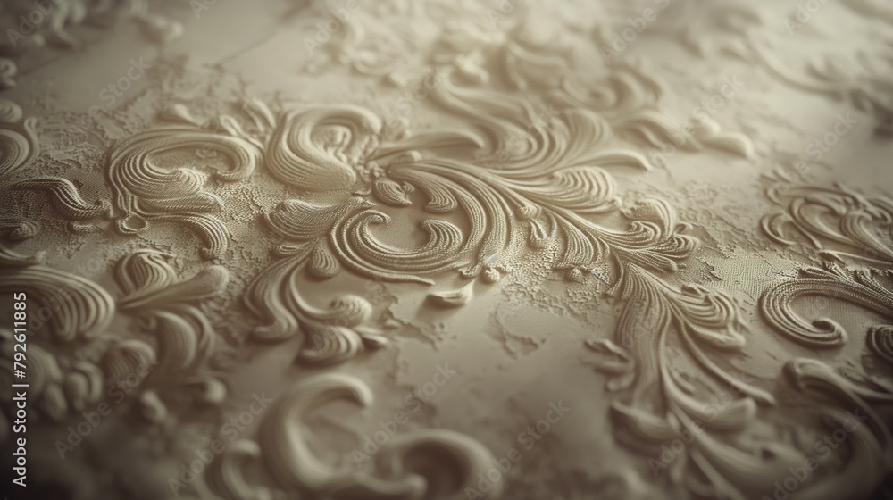 Naklejka premium Vintage pattern background, where ornate motifs and delicate textures come together to create a sense of elegance and sophistication reminiscent of a bygone era
