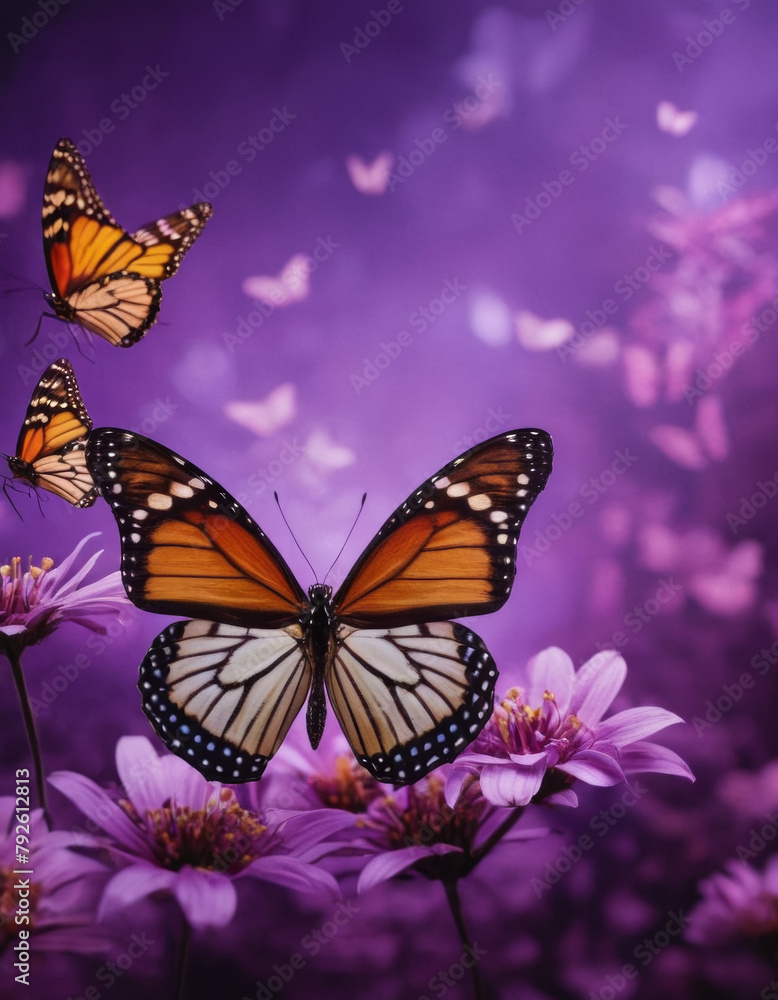 wallpaper that is purple and features butterflies wallpaper that is purple and features butterflies