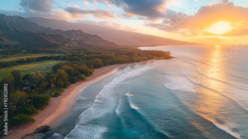 Island Dreamscape: Haleakala's Sunrise Paints Paradise - Lush Rainforests & Turquoise Shores photo