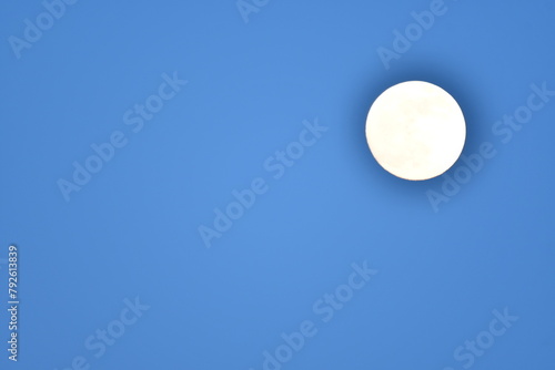 Full moon on blue sky beautifull background