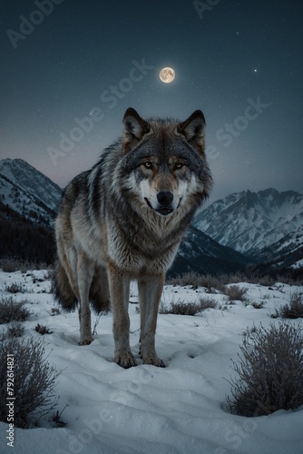 big,wild,wolf,angry,mountain,moon,winter,snow,big grey wolf,wolf, animal, snow, winter, wild, mammal, wildlife, gray, nature, predator, fur, canine, grey, canis, animals, gray wolf, forest, head, zo