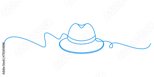 Hat line art style. Father's day element vector eps 10