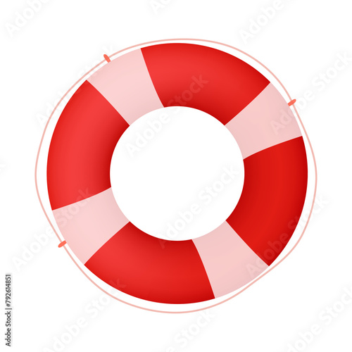 life buoy isolated illustration isolated on white background