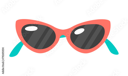 colorful and modern sunglasses on a white backkground