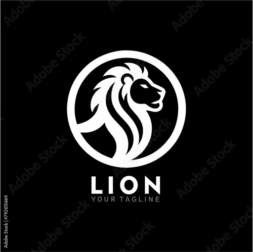 Lion logo vector minimalist