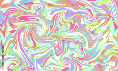 Wallpaper Mural flat hand drawn vivid colored groovy background Torontodigital.ca