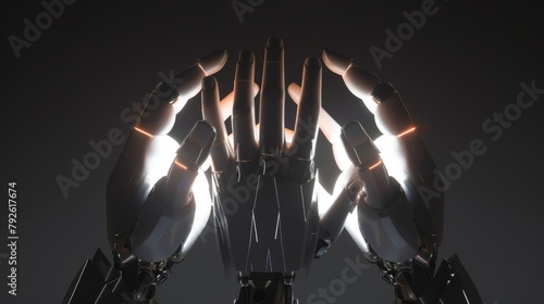A trio of hands backlit and bold