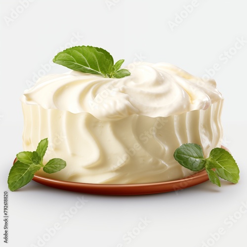 Cream Cheese isolated on transparent background 