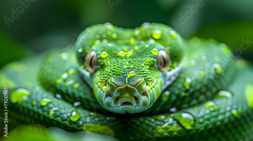ultra realistic green python background