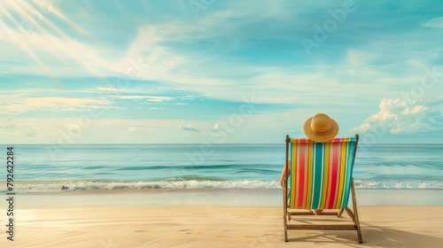 Person Relaxing at Beach Paradise