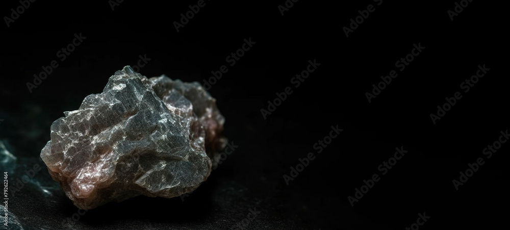 Lanthanite is a rare precious natural stone on a black background. AI generated. Header banner mockup with space. Lanthanite is a rare precious natural stone on a black background. AI generated. Header banner mockup with space.