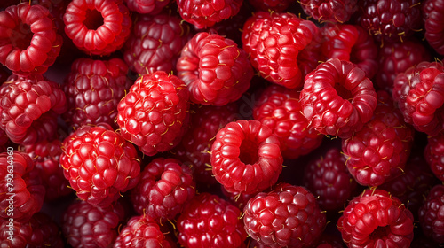Fresh ripe raspberries pattern background for market. Close-up raspberry texture for sale poster and packaging.