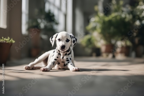 'puppy white side dalmatian isolated view pawing dog pet half face animal canino carnivore catch cut-out domestic educate education on mammal no people nobody obedience obedient obey one play playful'