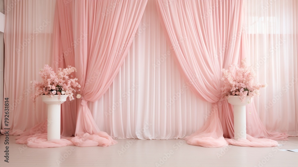 Wedding background graced with enchanting florals Wedding background graced with enchanting florals
