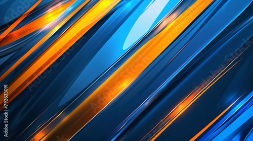 High contrast blue and orange glossy stripes.  © Ghazanfar