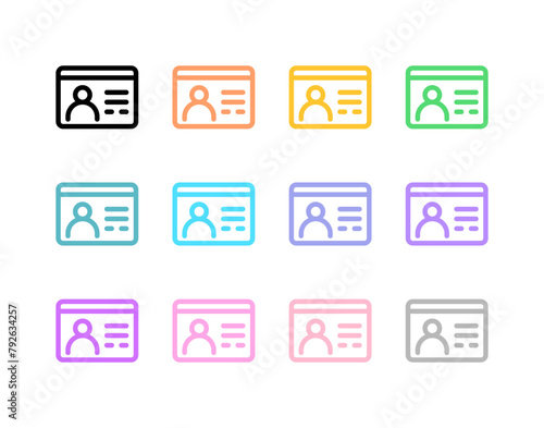 Editable profile, id, user, member, student vector icon. Online learning, course, tutorial. Part of a big icon set family. Perfect for web and app interfaces, presentations, infographics, etc