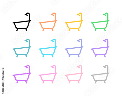 Editable bath tub, bathroom vector icon. Part of a big icon set family. Perfect for web and app interfaces, presentations, infographics, etc