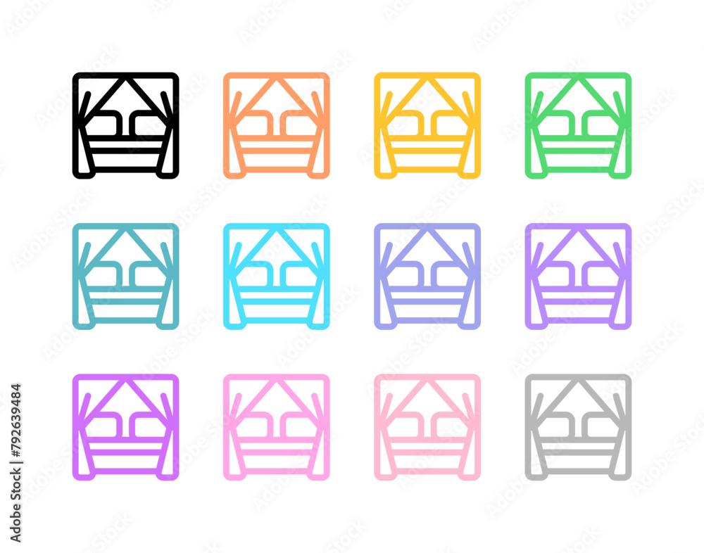 Editable canopy bed vector icon. Part of a big icon set family. Perfect for web and app interfaces, presentations, infographics, etc Editable canopy bed vector icon. Part of a big icon set family. Perfect for web and app interfaces, presentations, infographics, etc
