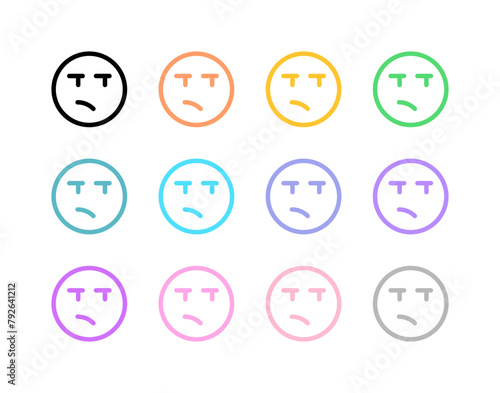 Editable upset, angry, frowned face vector icon. Part of a big icon set family. Perfect for web and app interfaces, presentations, infographics, etc