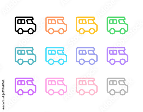 Editable recreational vehicle vector icon. Vehicles, transportation, travel. Part of a big icon set family. Perfect for web and app interfaces, presentations, infographics, etc