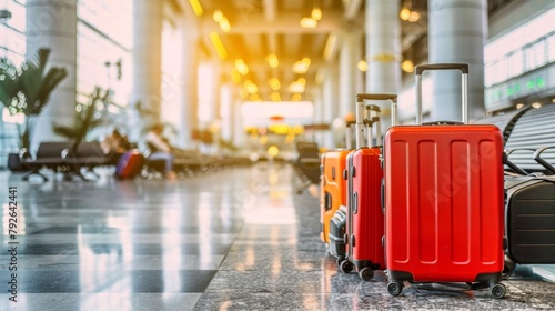 Colorful Suitcases at Airport - Baggage Claim, Travel Insurance photo