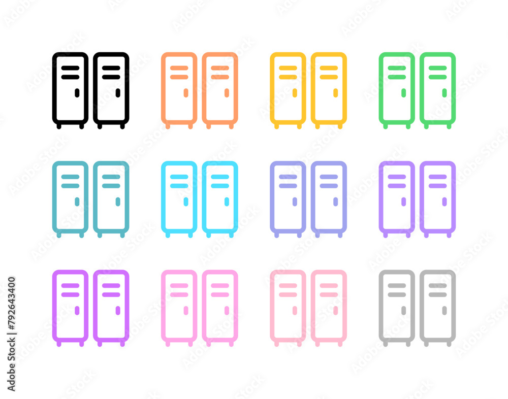 Editable locker, changing room vector icon. Part of a big icon set family. Perfect for web and app interfaces, presentations, infographics, etc Editable locker, changing room vector icon. Part of a big icon set family. Perfect for web and app interfaces, presentations, infographics, etc