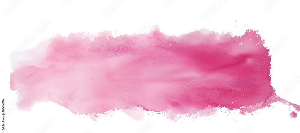 Pink gradient splatter brush, watercolor, can be used as design material, banner, logo background. Fashion industry, cosmetics, beauty industry concept