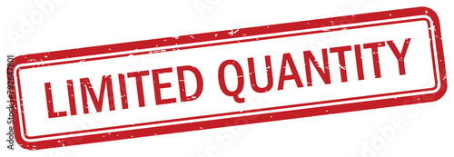 Red limited quantity rubber stamp	
