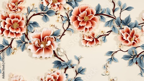 Vintage floral card. Beautiful garden flowers. Peonies, roses, tulips, lily, hydrangea on black background. SEAMLESS PATTERN