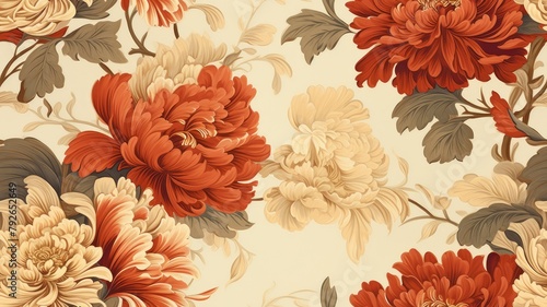 Vintage floral card. Beautiful garden flowers. Peonies, roses, tulips, lily, hydrangea on black background. SEAMLESS PATTERN