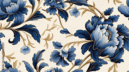 Vintage floral card. Beautiful garden flowers. Peonies, roses, tulips, lily, hydrangea on black background. SEAMLESS PATTERN