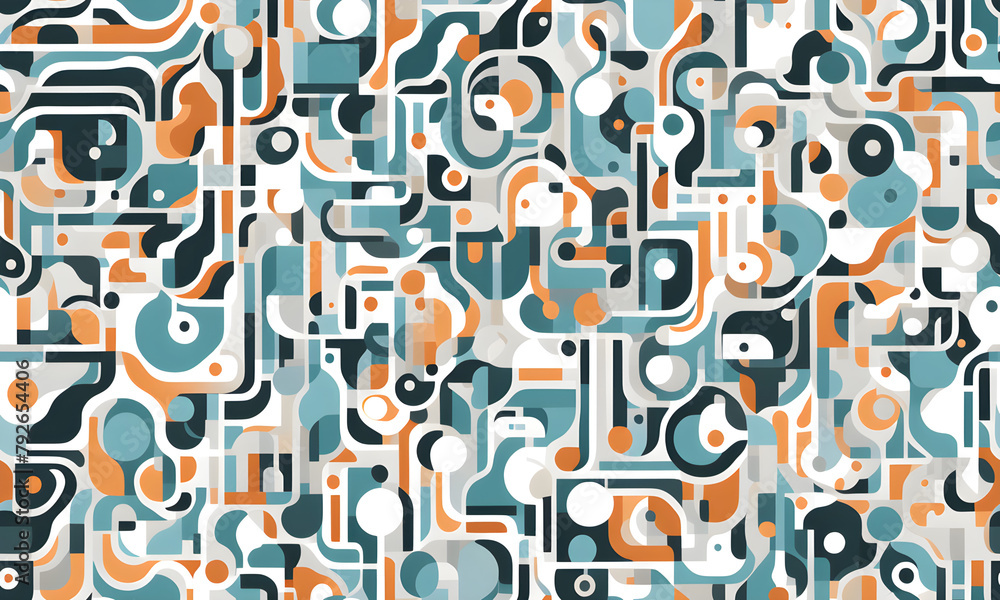Geometric pattern. Abstract seamless pattern. AI generated. Geometric pattern. Abstract seamless pattern. AI generated.