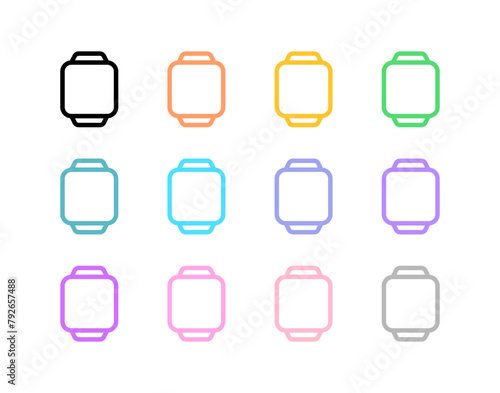 Editable vector blank square smartwatch screen icon. Part of a big icon set family. Perfect for web and app interfaces, presentations, infographics, etc