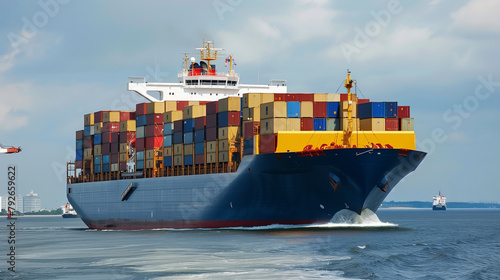 Cargo ship with container shipment