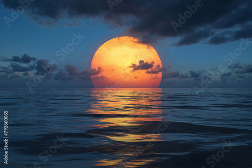 dream like ocean sunset background