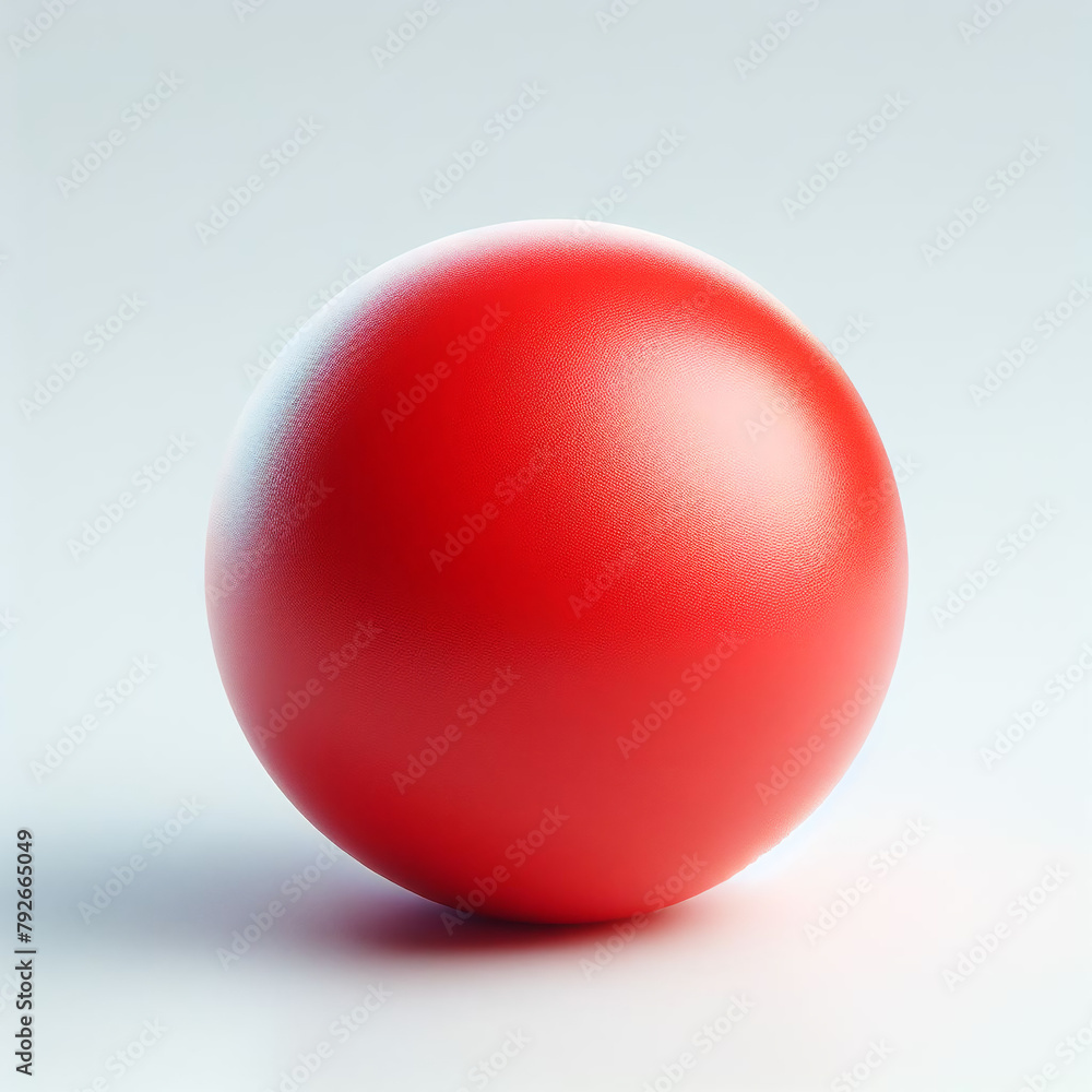 Simple Red Sphere, Matte Texture on White Background, ball, Isolated on White background Simple Red Sphere, Matte Texture on White Background, ball, Isolated on White background