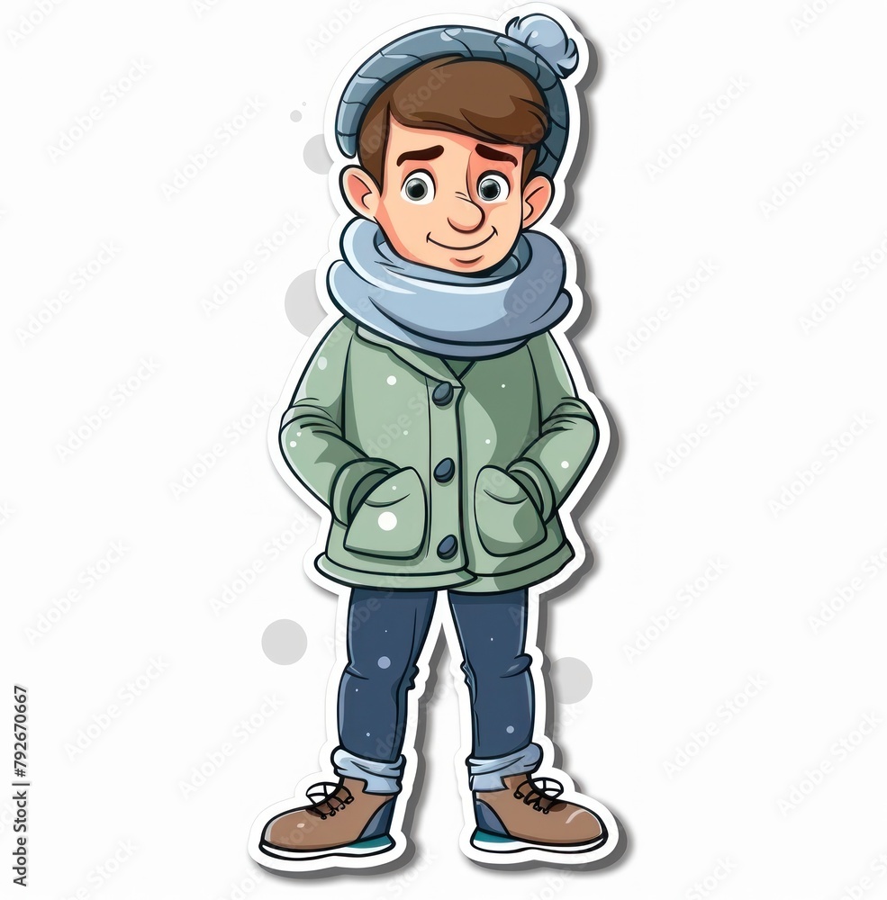 Joyful Winter Days Captured in Clip Art Style - Generative AI Joyful Winter Days Captured in Clip Art Style - Generative AI