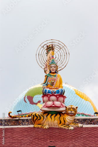 Statue Of Caodai God In Tay Ninh Holy See (Cao Dai Great Temple) In Central Of Tay Ninh City, Vietnam. photo