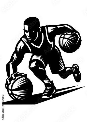 Basketball SVG, Basketball Player SVG, Sport SVG, Basketball player Silhouette, Basketball Clipart, Basketball Cricut, Basketball Logo	
