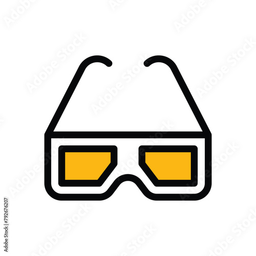 3d Glasses vector icon