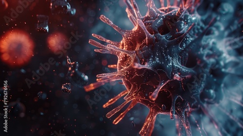   Unveiling the Coronavirus  3D Rendering of Novel Coronavirus Concept 