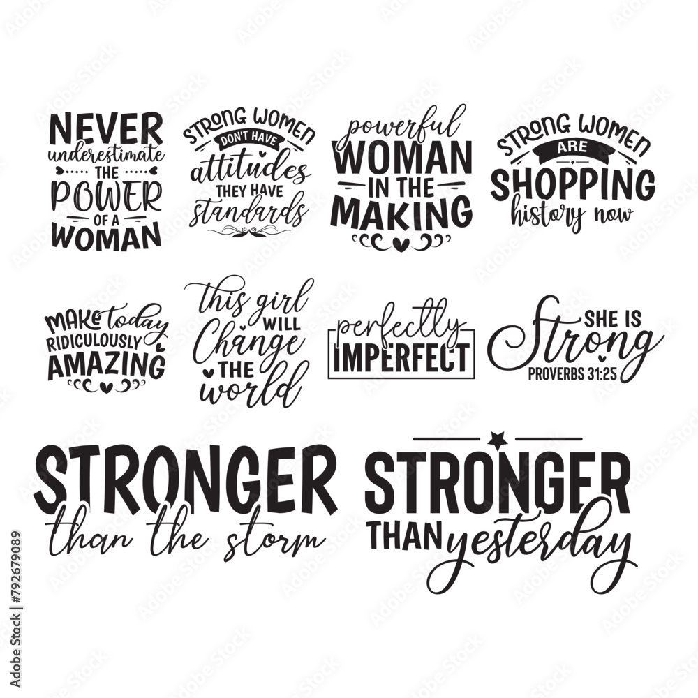 Strong Woman SVG Bundle Strong Woman SVG Bundle