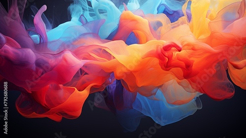 A Mesmerizing Display of Colorful Smoke Swirls and Abstract Art